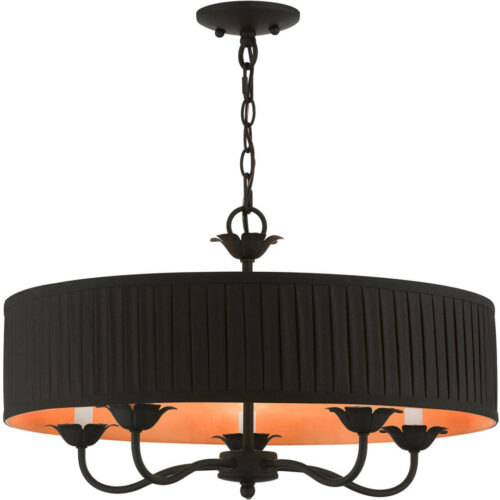 41865-04 5 Light Black Pendant Chandelier-Lighting LumensChandeliers