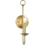 5 inch 1 Light Antique Brass Wall Sconce with Steel base material-Lighting LumensWall Sconces