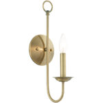 5 inch 1 Light Antique Brass Wall Sconce with Steel base material-Lighting LumensWall Sconces