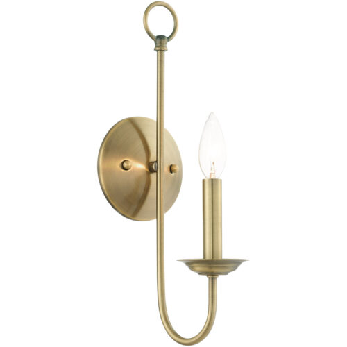 5 inch 1 Light Antique Brass Wall Sconce with Steel base material-Lighting LumensWall Sconces