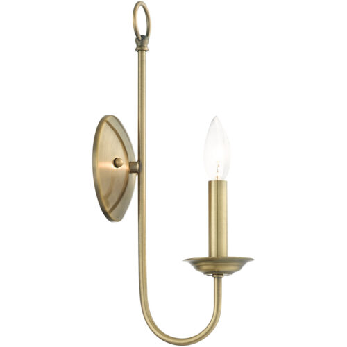 5 inch 1 Light Antique Brass Wall Sconce with Steel base material-Lighting LumensWall Sconces