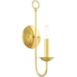 5 inch 1 Light Polished Brass Wall Sconce with Steel base material-Lighting LumensWall Sconces