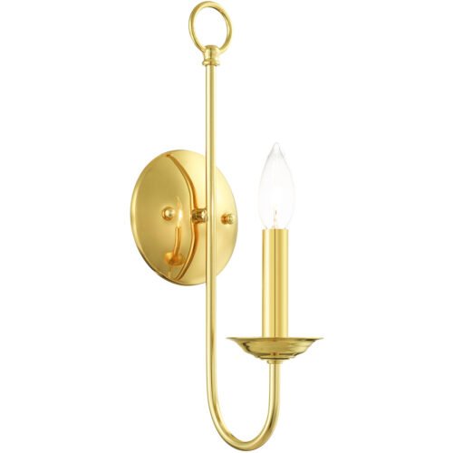 5 inch 1 Light Polished Brass Wall Sconce with Steel base material-Lighting LumensWall Sconces