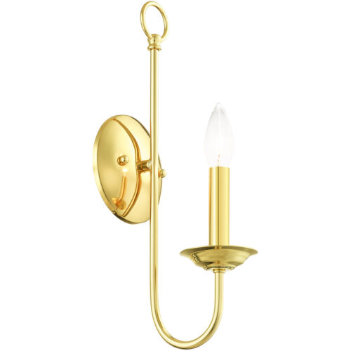 5 inch 1 Light Polished Brass Wall Sconce with Steel base material-Lighting LumensWall Sconces