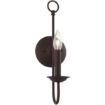 5 inch 1 Light Bronze Wall Sconce with Steel base material-Lighting LumensWall Sconces