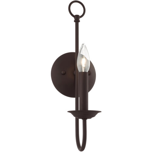 5 inch 1 Light Bronze Wall Sconce with Steel base material-Lighting LumensWall Sconces