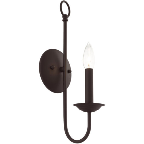 5 inch 1 Light Bronze Wall Sconce with Steel base material-Lighting LumensWall Sconces