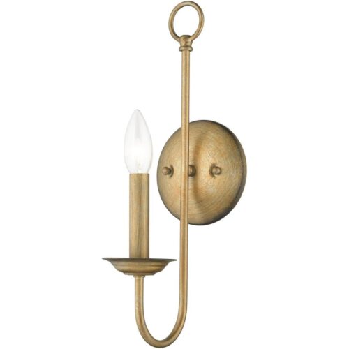 42681-48 1 Light Antique Gold Leaf Single Sconce-Lighting LumensWall Sconces