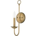 42681-48 1 Light Antique Gold Leaf Single Sconce-Lighting LumensWall Sconces