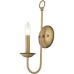 42681-48 1 Light Antique Gold Leaf Single Sconce-Lighting LumensWall Sconces