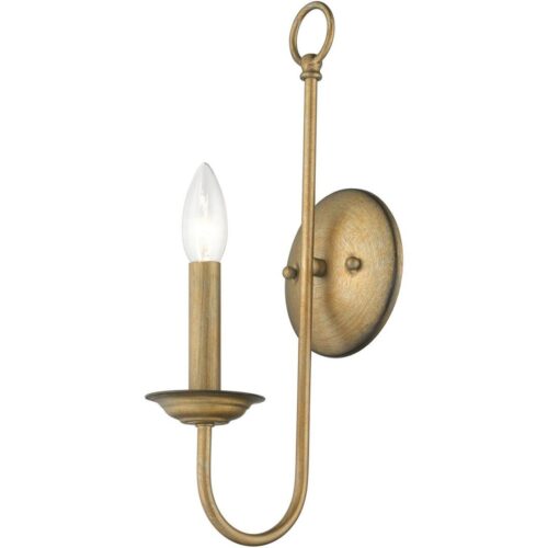 42681-48 1 Light Antique Gold Leaf Single Sconce-Lighting LumensWall Sconces