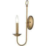 42681-48 1 Light Antique Gold Leaf Single Sconce-Lighting LumensWall Sconces