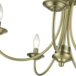 42684-01 5 Light Antique Brass Large Semi-Flush-Lighting LumensSemi Flush