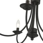 42684-04 5 Light Black Large Semi-Flush-Lighting LumensSemi Flush