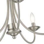 42684-91 5 Light Brushed Nickel Large Semi-Flush-Lighting LumensSemi Flush