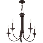 5 Light Bronze Chandelier with Steel base material-Lighting LumensChandeliers