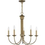 42685-48 5 Light Antique Gold Leaf Chandelier-Lighting LumensChandeliers