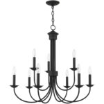 9 Light Black Chandelier with Steel base material-Lighting LumensChandeliers