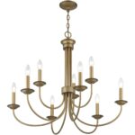 42687-48 9 Light Antique Gold Leaf Large 2-Tier Chandelier-Lighting LumensChandeliers