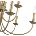 42687-48 9 Light Antique Gold Leaf Large 2-Tier Chandelier-Lighting LumensChandeliers