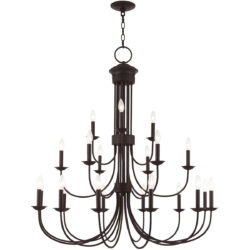 21 Light Bronze Foyer Chandelier with Steel base material-Lighting LumensChandeliers