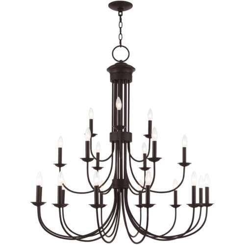 21 Light Bronze Foyer Chandelier with Steel base material-Lighting LumensChandeliers