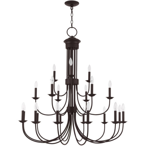 21 Light Bronze Foyer Chandelier with Steel base material-Lighting LumensChandeliers