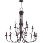 21 Light Bronze Foyer Chandelier with Steel base material-Lighting LumensChandeliers