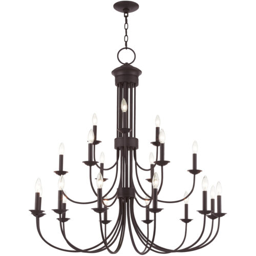 21 Light Bronze Foyer Chandelier with Steel base material-Lighting LumensChandeliers