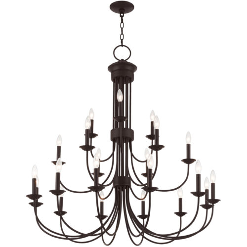 21 Light Bronze Foyer Chandelier with Steel base material-Lighting LumensChandeliers