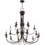 21 Light Bronze Foyer Chandelier with Steel base material-Lighting LumensChandeliers