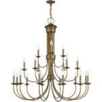 42688-48 21 Light Antique Gold Leaf Extra Large Chandelier-Lighting LumensChandeliers