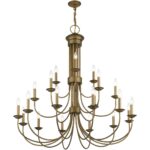 42688-48 21 Light Antique Gold Leaf Extra Large Chandelier-Lighting LumensChandeliers