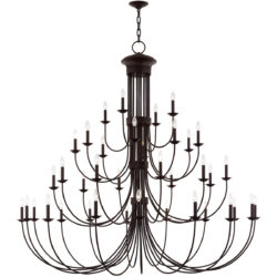 38 Light Bronze Grand Foyer Chandelier with Steel base material-Lighting LumensChandeliers