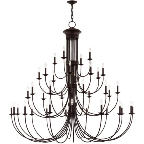 38 Light Bronze Grand Foyer Chandelier with Steel base material-Lighting LumensChandeliers