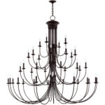 38 Light Bronze Grand Foyer Chandelier with Steel base material-Lighting LumensChandeliers