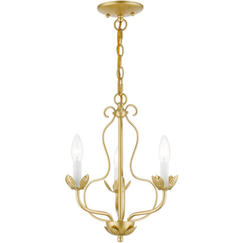 42903-33 3 Light Soft Gold Chandelier-Lighting LumensChandeliers