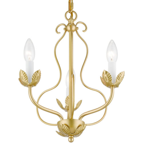 42903-33 3 Light Soft Gold Chandelier-Lighting LumensChandeliers