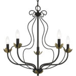 42905-04 5 Light Black Chandelier-Lighting LumensChandeliers