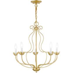 42905-33 5 Light Soft Gold Chandelier-Lighting LumensChandeliers