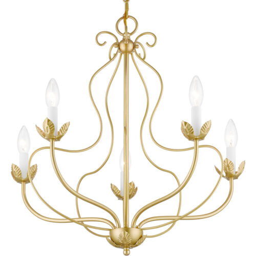 42905-33 5 Light Soft Gold Chandelier-Lighting LumensChandeliers