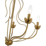 42905-48 5 Light Antique Gold Leaf Chandelier-Lighting LumensChandeliers