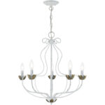 42905-60 5 Light Antique White Chandelier-Lighting LumensChandeliers