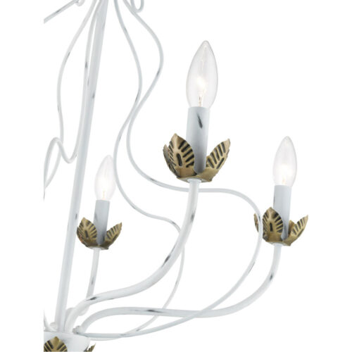 42905-60 5 Light Antique White Chandelier-Lighting LumensChandeliers