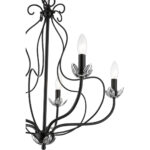 42905-68 5 Light Shiny Black Chandelier-Lighting LumensChandeliers