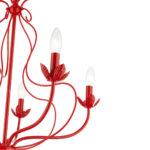 42905-72 5 Light Shiny Red Chandelier-Lighting LumensChandeliers