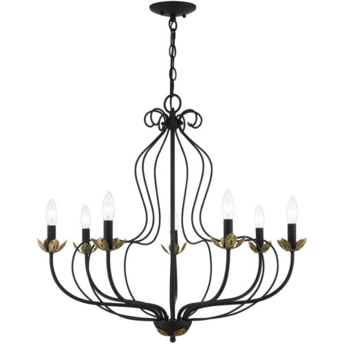 42907-04 7 Light Black Chandelier-Lighting LumensChandeliers