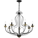 42907-04 7 Light Black Chandelier-Lighting LumensChandeliers