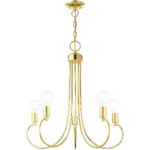 5 Light Polished Brass Chandelier with Steel base material-Lighting LumensChandeliers