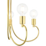 5 Light Polished Brass Chandelier with Steel base material-Lighting LumensChandeliers